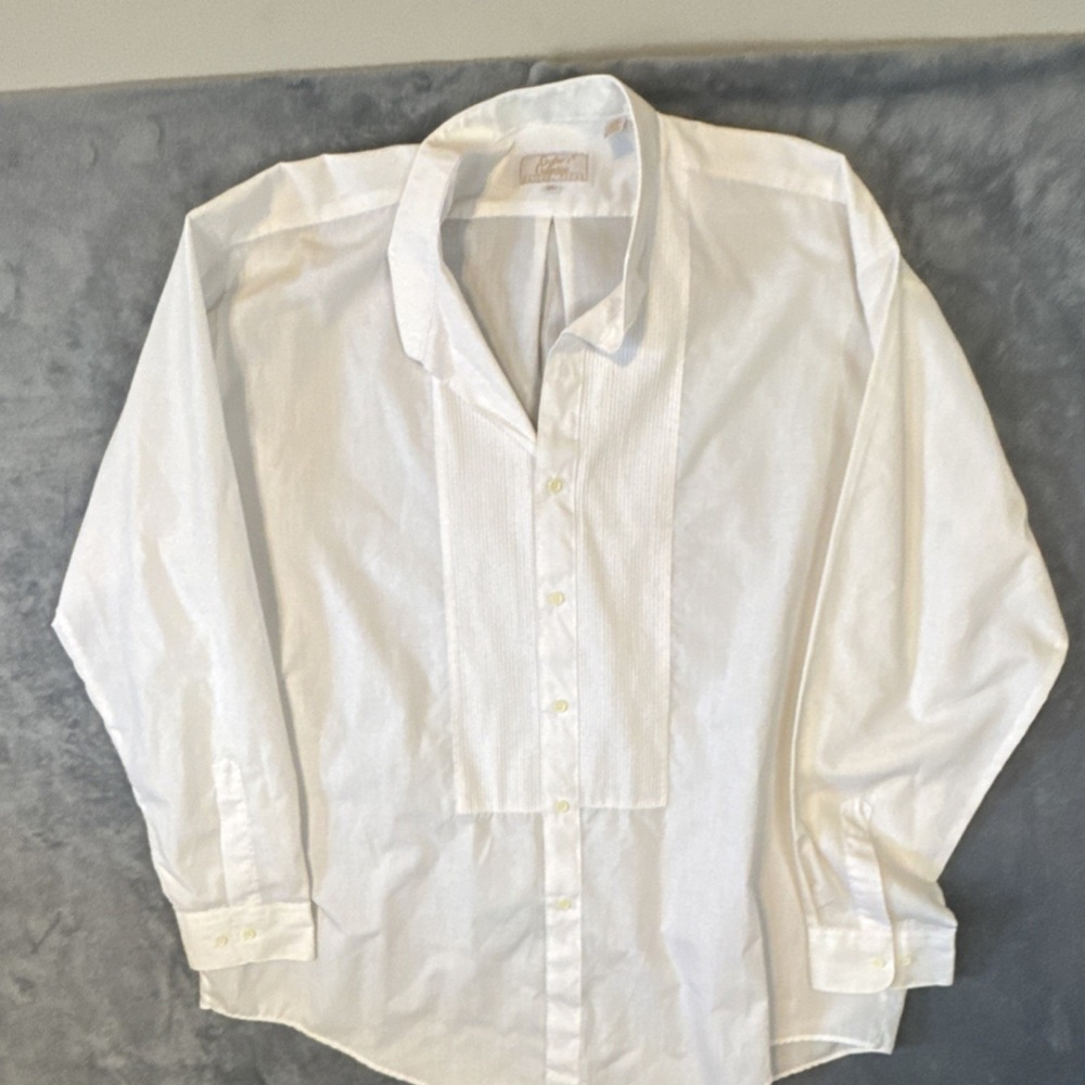 Crafter's Collection XL White Formal Shirt 65% Polyester 35% Cotton Long Sleeve